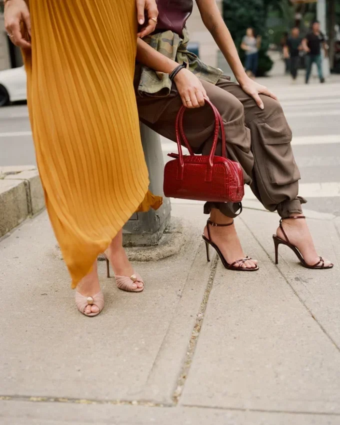 Anise Veske Rød Krokodille