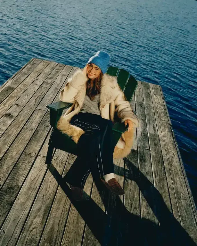 Rafe sjokoladebrun semsket skinn