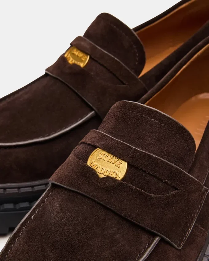 Raftus brun semsket skinn