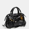 Riggs Bag Embellished Black Distressed