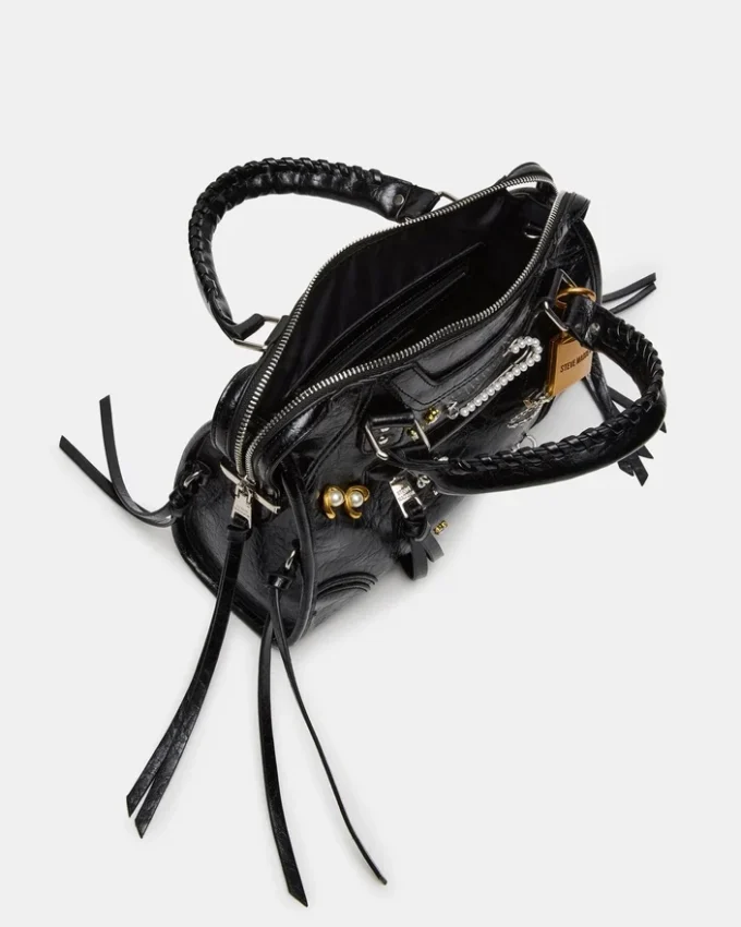 Riggs Bag Embellished Black Distressed