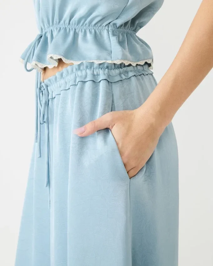 Roan-bukse i støvblått