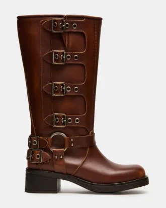 Rocky Cognac Distressed med bred legg