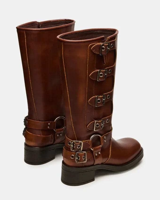 Rocky Cognac Distressed med bred legg