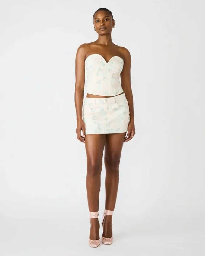 Roselia korsett-top i ferskenbeige