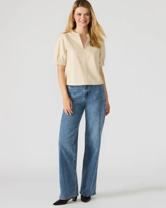 Roxanne-top i benfarge