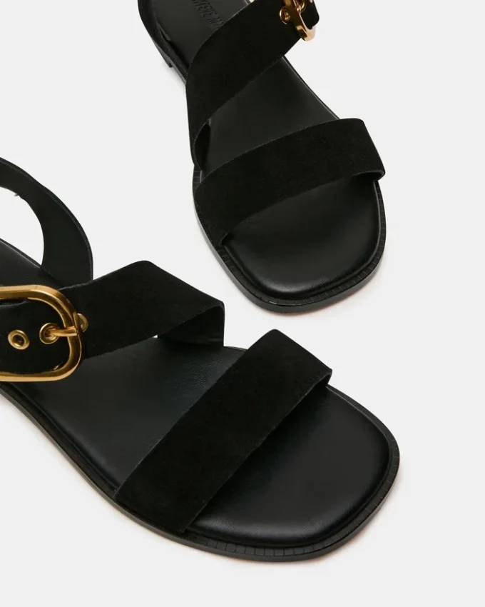 Sayer svart semsket skinn