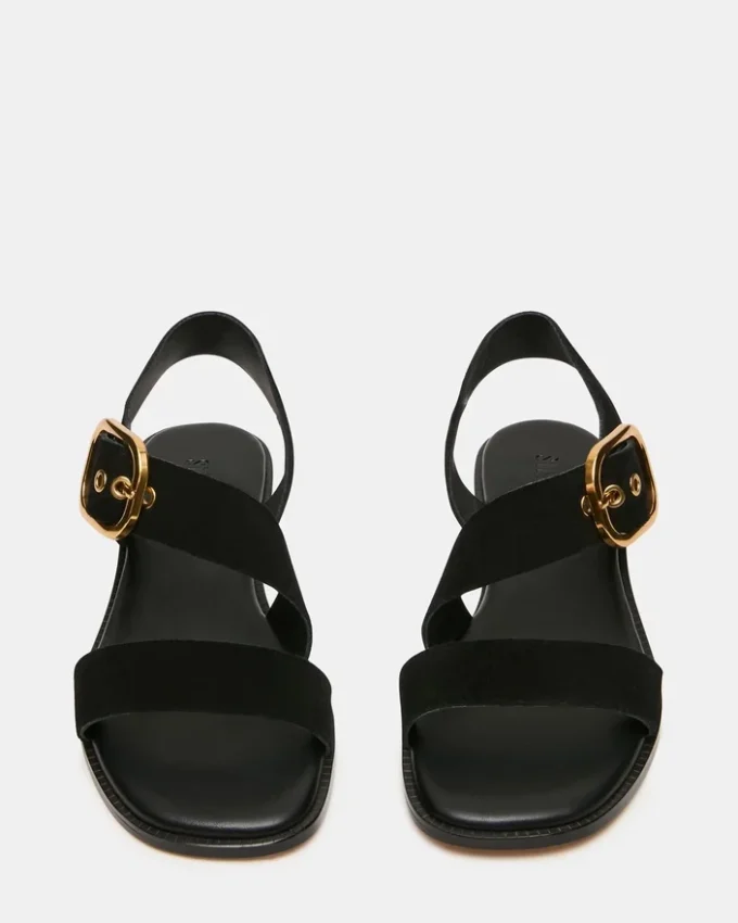 Sayer svart semsket skinn