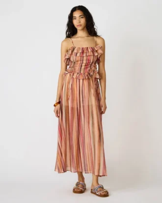 Shilloh-top med flerfargede striper