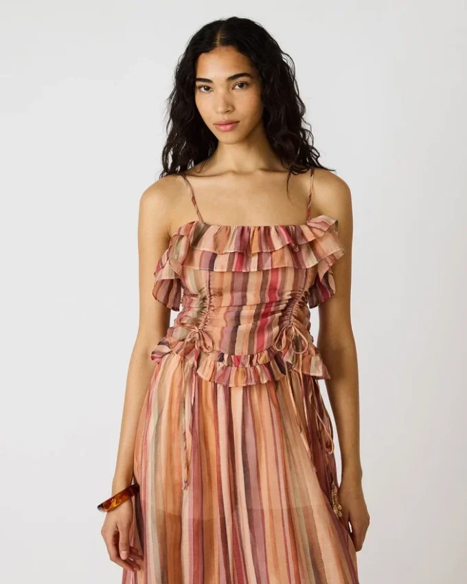 Shilloh-top med flerfargede striper