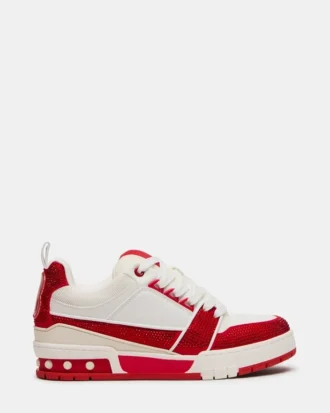 Skater Rød/Hvit Rhinestones