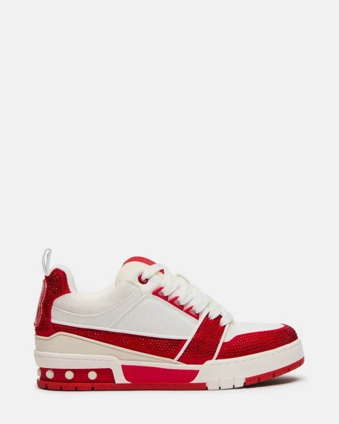 Skater Rød/Hvit Rhinestones