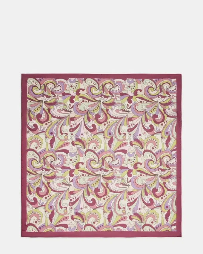 Skjerf med lavendelprint