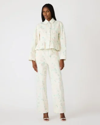 Sloan blomsterjakke ferskenbeige