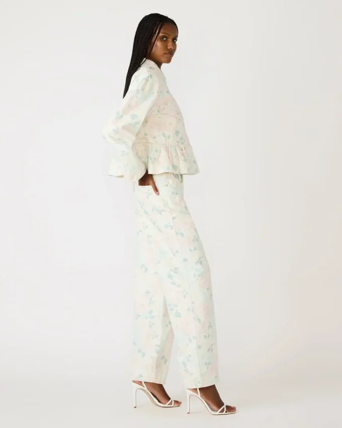 Sloan blomsterjakke ferskenbeige