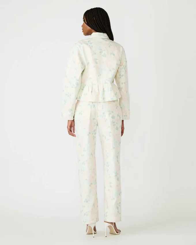 Sloan blomsterjakke ferskenbeige