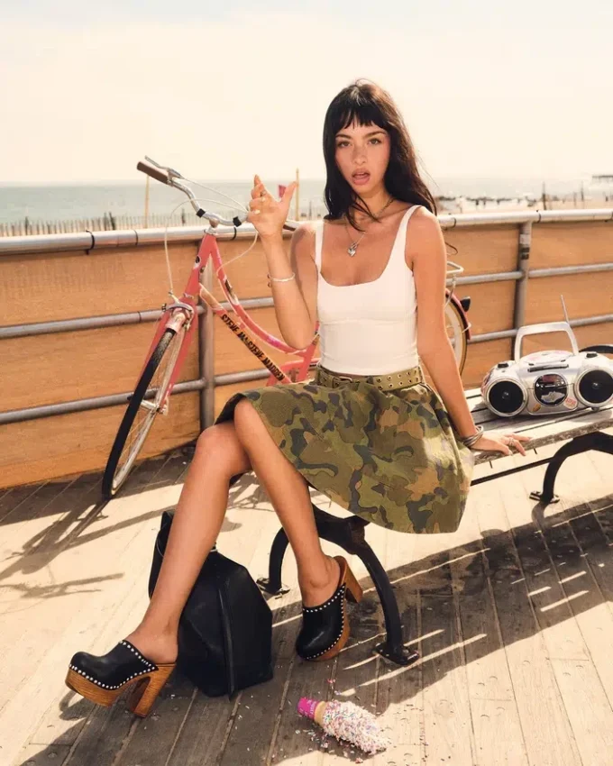 Sloan-skjørt i kamuflasje