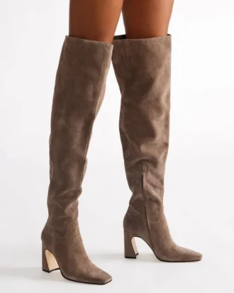 Stratus grå semsket skinn