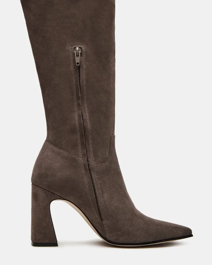 Stratus grå semsket skinn