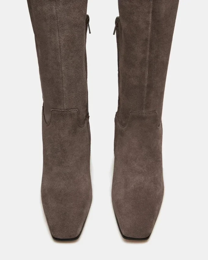 Stratus grå semsket skinn