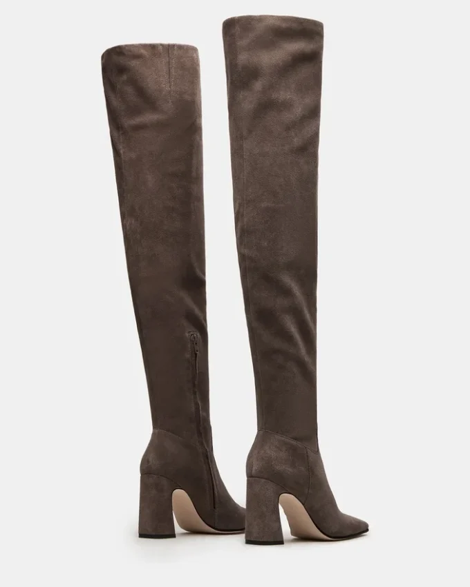 Stratus grå semsket skinn