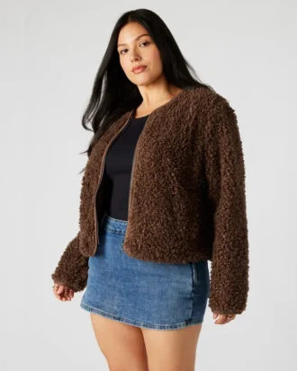 Teddyjakke, brun