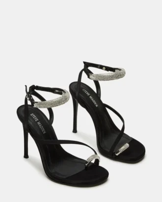 Tia Rhinestones svart sateng