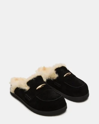 Tobin Faux Fur svart semsket skinn