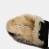 Tobin Faux Fur svart semsket skinn