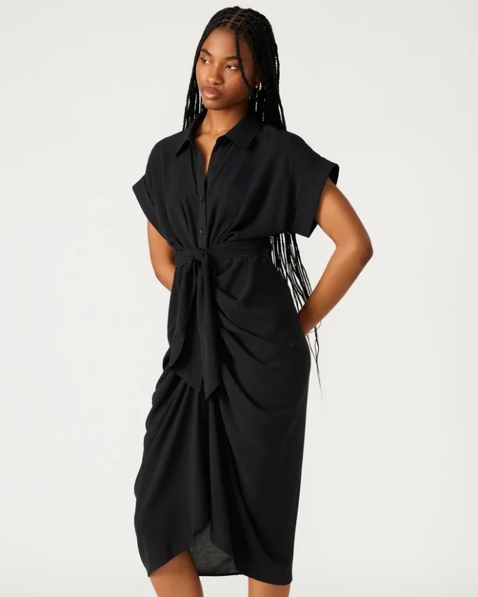 Tori strikkekjole, svart