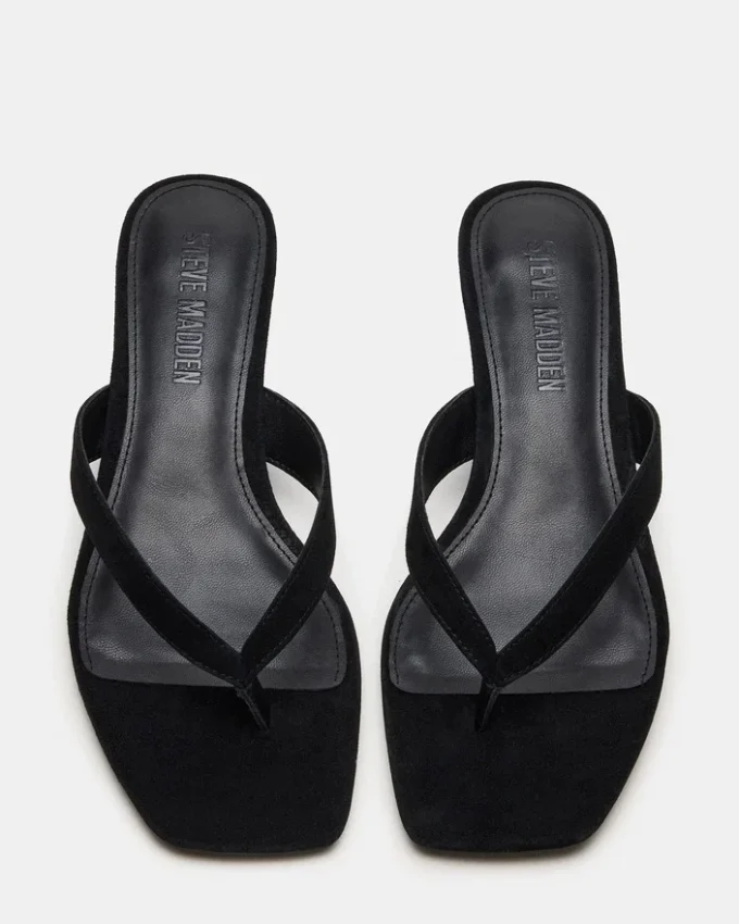 Tracie svart semsket skinn