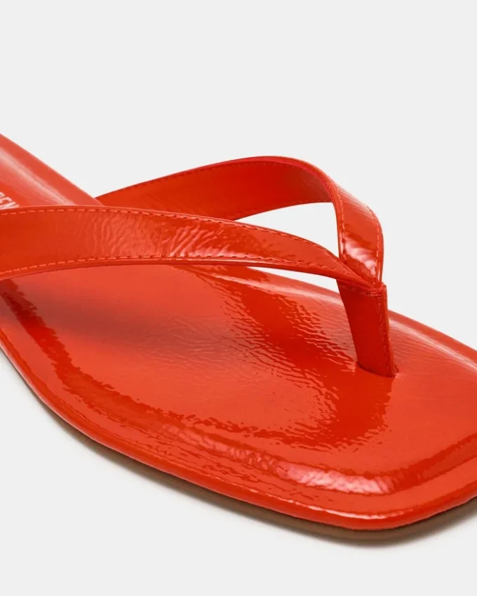 Trella rød-oransje lakksko