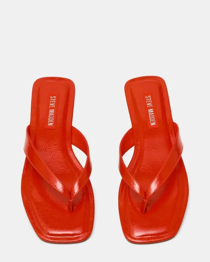 Trella rød-oransje lakksko