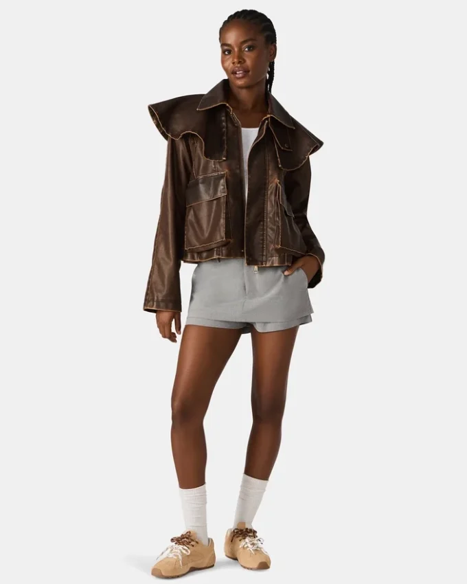 Varvara-jakke i sjokoladebrun