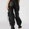 Vegan Leather Duo Pant Black