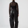 Vegan Leather Duo Pant Black