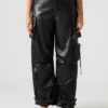 Vegan Leather Duo Pant Black