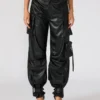Vegan Leather Duo Pant Black